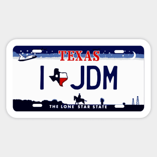 Texas JDM Love Sticker